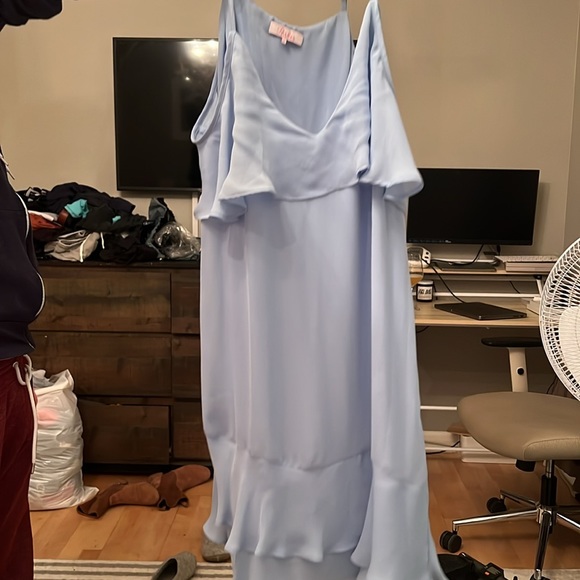 Parker blue flowy thin strapped dress. Worn once! - Picture 4 of 5